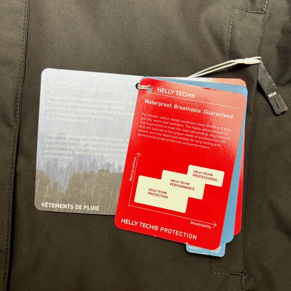 Helly Hansen Uline Seven J HELLY TECH® Weatherproof Rain Jacket Women's XL NWT - Picture 10 of 13